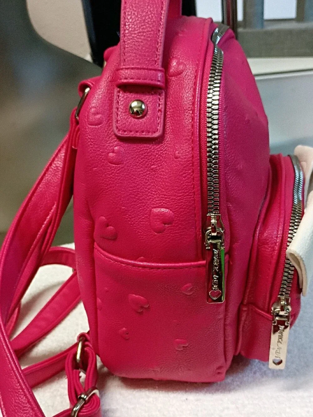 Betsey Johnson Mini Backpack with Dog Face Accents